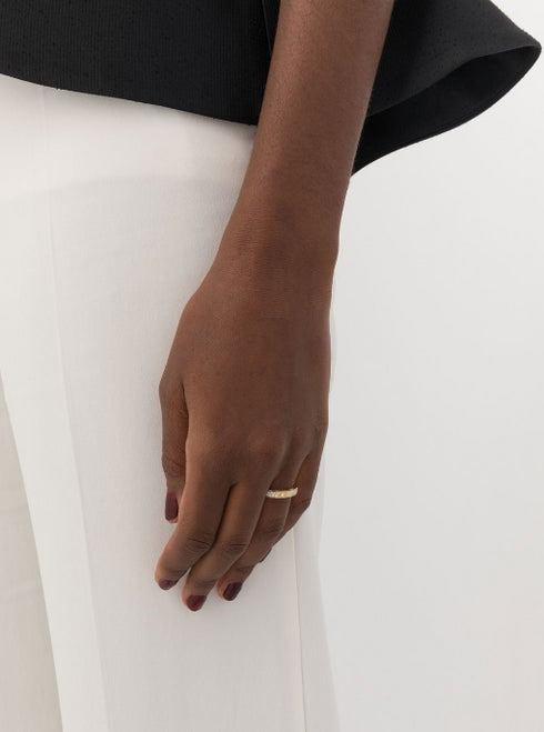 18kt yellow gold D.Side diamond ring